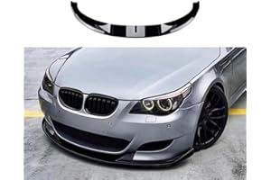 Bqieai Voiture ABS Becquets Avant Pare-Chocs Lèvre, pour BMW 5 Series E60 E61 2005-2010 M5 Spoiler Lıp Séparation Lame Anti-Collision Durable Protection Accessoires