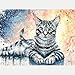 Produktbild HYDWX Malen nach Zahlen für Senior Junior Anfänger Ebene, Malen nach Zahlen Set Katze mit Pinsel Farben und Leinwand Home Decor 16X20 Zoll Rahmenlos