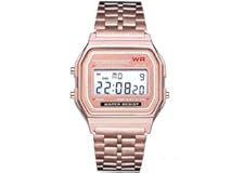 CLOUDWOOD Digital Vintage Square Dial Unisex Wrist Watch for Men & Women -W70