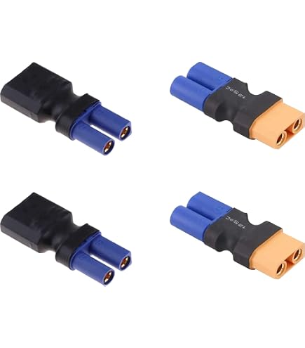 Set 4 Adattatori EC3/EC5 Per Modelli RC – 2 Maschio EC3 A Femmina EC5, 2 Femmina EC3 A Maschio EC5 - 2