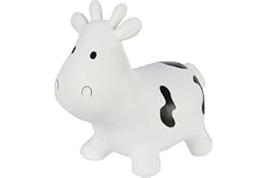 Hoppimals Tootiny Animal Sauteur Gonflable Vache, Animal Sauteur, Jouet Sauteur Gonflable - Développe la motricité - A partir de 12 Mois - avec Pompe à air Incluse…