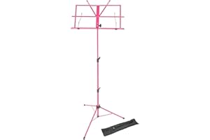 Opus LMS02-PK Lightweight Folding Music Stand with Carrying Bag - Pink