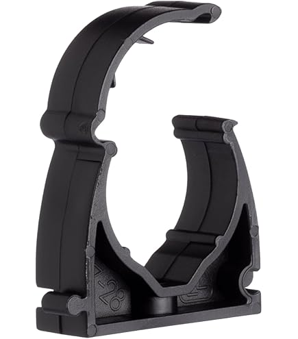 ELEKTROPLAST 100 Stück PVC Klemmschellen 16mm - Schwarze Rohrschellen Für Einfache Befestigung