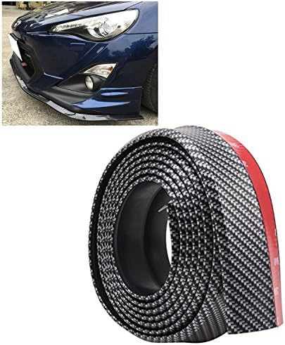 Universal Spoiler Front Spoiler Carbon Look Body Kit Panel 2.5 m Long, Can be Cut to Fit For Car/Truck/SUV)