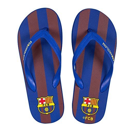 Chanclas FC Barcelona Fan Licencia Oficial Azul - Granate, Unisex Adulto, Bleu - Grenat, EU 45-46