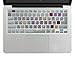 Produktbild DogXiong Shortcut Muster Silikon Tastatur Cover Skin Metall Gebürstet Muster für iMac Tastatur Ohne Ziffernblock, MacBook Air 33 cm, MacBook Pro 13, 15 US/EU Tastatur-Layout Adobe Premiere Pro