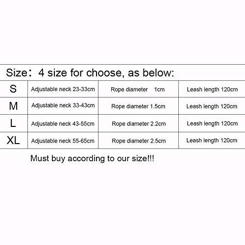 TopShow-120cm-Dog-Leash-Nylon-Dog-Harness-for-Small-Medium-Large-Dogs-4Size-S-XL-10color-for-Choosefor-Weight-from-88-lb-to-132-lb-Dog-Use