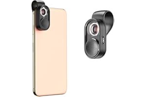 Apexel 100x Mini Microscope pour caméra Smartphone, Objectif LED Portable éclairé avec câble de Chargement USB