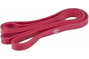 Umbro Bande Elastique Musculation 25KG - Appareil Musculation - Élastique de Fitness pour Entraînement en Force et Réhabilitation - Fitness Materiel - 208 x 4,5 x 1,7 cm - Plastique - Rouge