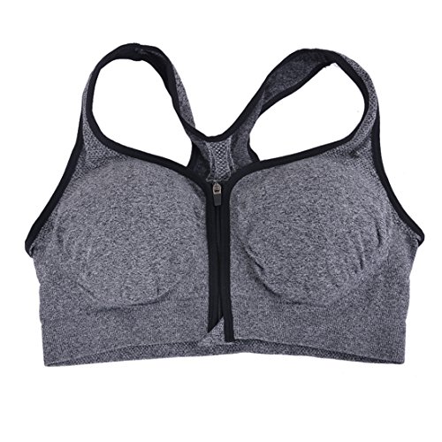 Encounter Damen Max Sport BH Reißverschluss Voll Cup Ringerrücken Bügellos und Abnehmbare Polsterung - 4
