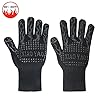 Xiaoyao Grillhandschuhe Feuerfest Bis 500 Grad 2er Set En407 Zertifizierte Extra Lang Silikon Kaminhandschuhe Kochenhandschuh Ofenhandschuhe Finger Design Zum Schutz Gegen Schneiden Bequem Und Haltbar