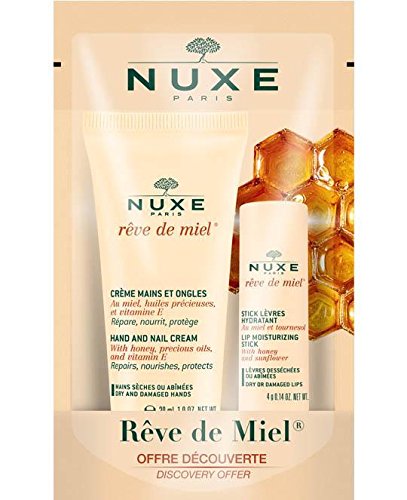 Nuxe Rêve De Miel Pack Hand And Nail Cream 30ml + Lip Moisturizing Stick 4gr