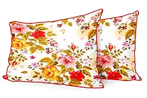 DreamVio Jute Fabric Printed Decorative Pillow/Throw/Cushion Covers for Living Room, Bed Room, Sofa,Chairs,Pillow Cases, Pillow Covers Set of 2, Size 12x18 Inches Style166