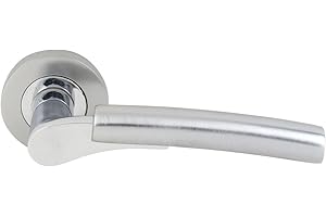 Jedo Arkus Lever on Rose Door Pack Pair Polished / Satin Chrome