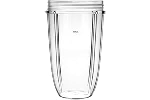 AidShunN Coupes à jus pour pièces de rechange NutriBullet 600w 900W 18OZ 24OZ 32OZ Effacer les tasses Mélangeur Juicer Mixer-(24OZ)