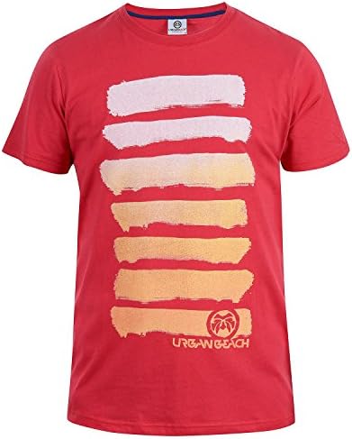 Urban Beach Men's Paint T-Shirt, Red, Small