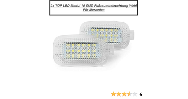 2x Top Led Modul 18 Smd Fussraumbeleuchtung Weiss 208me Amazon De Auto Motorrad