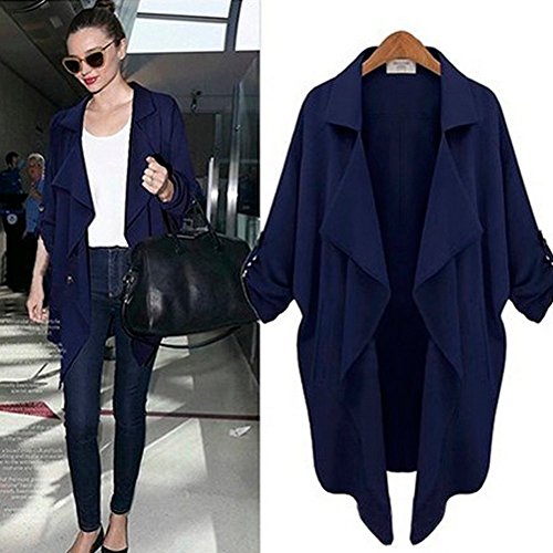 MLG155 2015 Fall and winter clothes Women The New Fashion Windbreaker Women coat (M, BLUE)