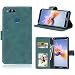 Produktbild Huawei Honor 7X Hülle, Honor 7X Handyhüle, Alfort Retro Matte Einfarbige Farbe Prämie PU Ledertasche Multifunktional Lederhülle Tasche Wallet Case Cover Schutzhülle für Huawei Honor 7X Smartphone 5.93" mit 3 Kartensteckplatz / Foto-Slot und Standfunktion ( Blau )