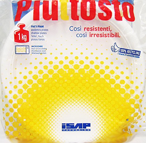 Preisvergleich Produktbild 12 x Isap Teller Recht in polipropil.1 kg weiße Pläne 58 Stück
