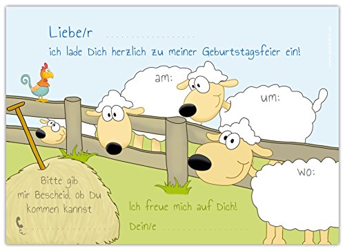 10 EINLADUNGSKARTEN „BAUERNHOF“ zum Kindergeburtstag für Mädchen und Jungen - 3