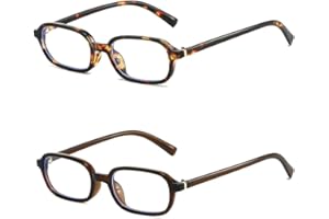 YAMEIZE Retro Rectangle Blue Light Blocking Glasses for Women Men Small Narrow 90S Blue Light Glasses for Computer