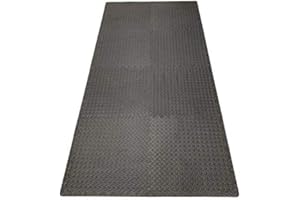 Happy Hot Tubs Interlocking EVA Mat Base Surround Floor Protector for Hot Tub Spa Swimming Pool Gym Play Room Soft Flooring (8 Mats - 2.36m x 1.12m)