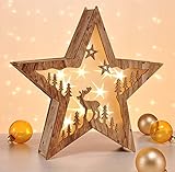 holzstern beleuchtet fenster Maße (BxTxH): 31,5 x 5,5 x 30 cm / Material: Holz, Kunststoff