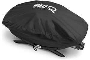 Weber Funda Premium para serie Q200 / 2000, transpirable, resistente a los rayos UV y al agua, protección contra condiciones climáticas, cierre de velcro para fijación - Negro (7118)