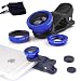 Produktbild Fone-Case Blue Toshiba Excite 7Universal-Clip auf 3 in 1 Handy-Kamera-Objektiv-Kit 180 Grad Fisheye Objektiv + Makroobjektiv + Weitwinkelobjektiv für Android und IOS