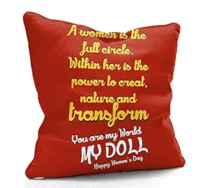 DreamVio Filled Cushion, Pillow for World's Best Mom,Pyari Mumma,Mummy,Gifts for Mom,Grandma on Birthday's & Mother's Day Color : Dark Orange Size : 12 x 12 Inch Design 99