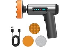 DAJASD Cordless Car Polisher, Car Buffer Polisher Machine with 3 Polishing Pads, 20000RPM Speed, Built in two 2000mAh Battery and Support Battery Display, Mini Car Polishing Kit for Polishing, Waxing