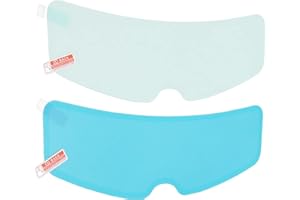 BORDSTRACT Motorcycle Helmet Anti Fog and Rain Proof Film Set, 24.5cm/9.6in Helmet Face Shield Anti-Fog Anti Rain Clear Visor Film Set, Interior Exterior Universal, for Riding in Humid Cold Weather