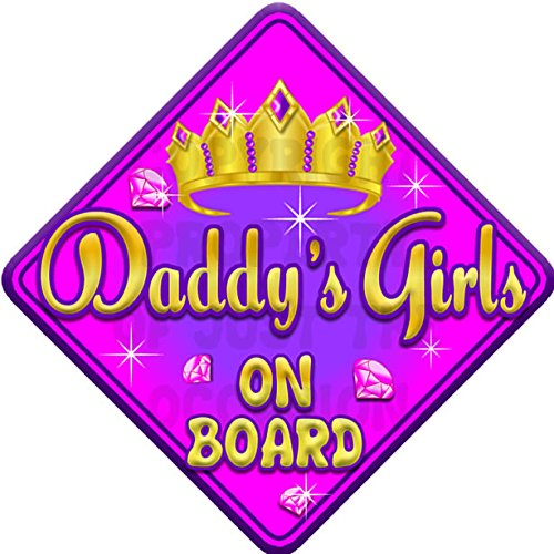 TORQ DADDYS GIRLS Baby on Board Car Window Sign