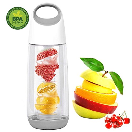 Fruit Infuser Water Bottle, Leak Proof And BPA Free Tritan-650ml With Carry Loop, Upgraded Large Cap Fruit Infuser Water Bottle, Leak Proof And BPA Free Tritan-650ml With Carry Loop, Upgraded Large Cap
