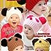 HuntGold Cute Baby Girl Boy Winter Warm Panda Shape Knitted Wool Crochet Beanie Hat Cap(pink)