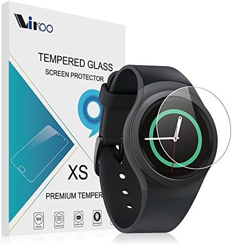 Samsung Gear S2 Screen Protector, Vikoo 9H Hardness 2.5D Ultra-thin Anti-Scratch HD Clear Ballistic Tempered Glass Screen Protector for Samsung Gear S2