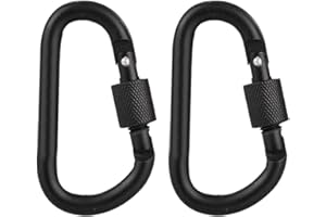 Clyhon 2 x mini karabińczyk, breloczek do kluczy z bardzo wytrzymałego aluminium, małe zamknięcie śrubowe, karabińczyk do kluczy, na zewnątrz itp