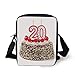 Produktbild 20th Birthday Decorations,Cherries Sprinkles on a Birthday Party Cake 20 and Young Photo,Multicolor Print Kids Crossbody Messenger Bag Purse