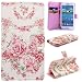 Produktbild Nancen Samsung Galaxy S3 I9300 I9305 / S3 Neo I939i (4,8 Zoll) Handyhülle, Bunt Nette Romantische Muster Flip Etui Case Cover Lederhülle PU leder Folio Bookstyle Schutzhülle mit Standfunktion, Brieftasche und Karte Tasche [Rose]