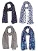 Letz Dezine Printed Poly Cotton Scarf and Stoles, Set of four mullticoloured stoles RS.379.00
