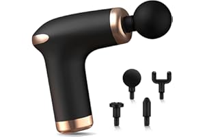 Anluomafuy Pistola Massaggio Muscolare, Mini Massaggiatore Muscolare, Pistola Massaggio Elettrica Portatile, per Alleviare Il Dolore Muscolare, 6 Velocità, Regalo Donna e Uomo Compleanno (nero)