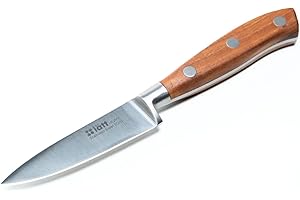 Lätt Home - Cuchillo Pelador 9 cm - Fabricado en Acero Inoxidable - Filo Preciso - Mango de Madera - Cuchillo de Cocina Cómodo y Seguro - Resistente y Duradero - Ideal para Uso Doméstico y Profesional