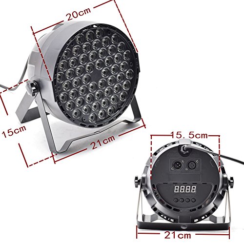 confronta il prezzo Eyourlife Par LED DMX 512 Faro LED 64 RGBW Proiettore Strobo Effetto Colori 54 x 3W con UE Presa Luce di Fase DJ Discoteca KTV Club Festa Matrimonio - 1 Pezzo miglior prezzo