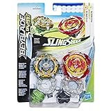 beyblade serie Activa la tecnología para deslizarse por los rieles en un estadio beyblade slingshock (1 estadio beyblade de beyblade burst slingshock y 2 lanzadores con rotación derecha, se vende por separado)