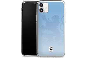 DeinDesign Slim Case extra dünn kompatibel mit Apple iPhone 11 Silikon Handyhülle transparent Hülle Offizielles Lizenzprodukt Logo Fußball