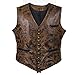 Produktbild Bslingerie® Herren Steampunk Gothic Faux Leather Kostüm Korsett Weste (M, Braun)