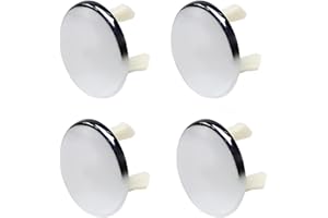 MroMax Waschbeckenüberlauf-Abdeckungen für Badezimmer, Küche, Waschbecken, einlagige Ringkappen, teile, silberfarben, 4 Stück