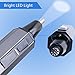 MatrixSight® 2-in-1 Professional Wet/Dry Nose Ear Facial Neck Beard Hair Electric Trimmer Kit with LED Light Vacuum Cleaning System Heavy Duty Steel for Beard and Mustache Grooming
