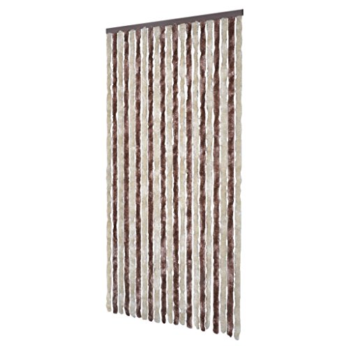 vidaXL Flauschvorhang Türvorhang Insektenschutz Chenille 100x 220cm Braun-Beige 240572 - 3